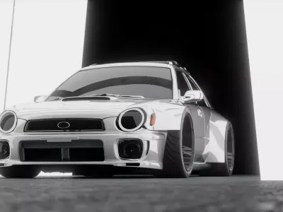 2002 Subaru Impreza WRX Widebody 3D model
