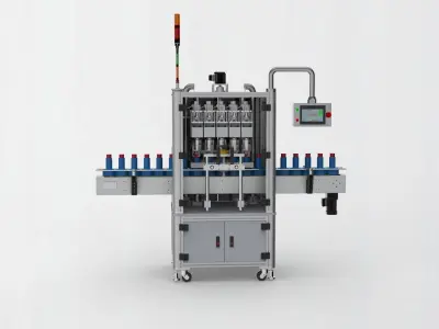 5 Head roll cover machine  3D model