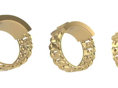 0255 Dollar Cuban Ring 3D print model