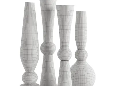 Decorative Glass Vases by Simon Moore 3D model