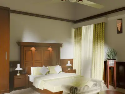Ethnic High Poly 3D Bedroom Handmade and Free Assets 3D model