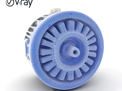 Electric Motor Model Pack  High Detail and Precision Low-poly 3D model