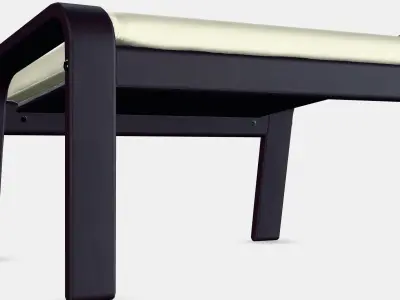 POANG Footstool 4 Low-poly 3D model