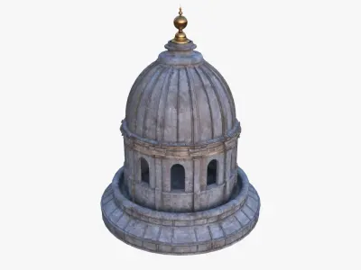 Roof gazebo 0001 Low-poly 3D model
