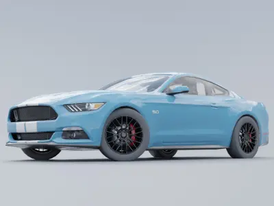 Sport generic car Low-poly 3D model