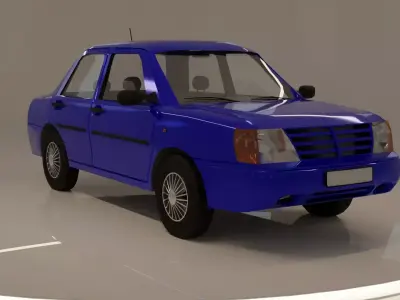 Original lowpoly toy car 3D model