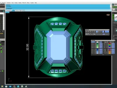 Luxury Christian Cross Men Ring Jewelry 3D Model 3720 3D print model