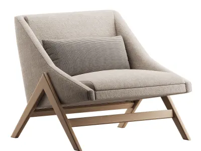 INK IVY Accent Chair Modern Mid 3D model