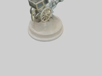 Chariot race statue model 3D model