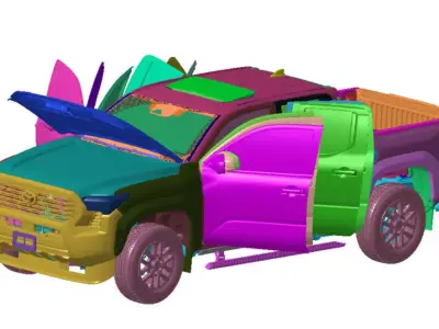 Toyota Tacoma LTD HV 4X4 DOUBLE CAB 2024 Vehicle 3d scan model 3D model