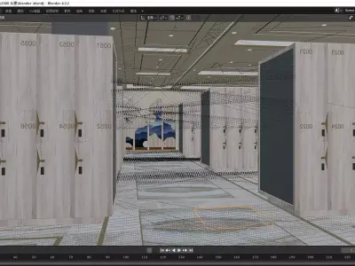 Locker room  3D model