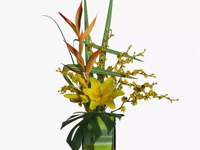 Lily bouqet 3D model