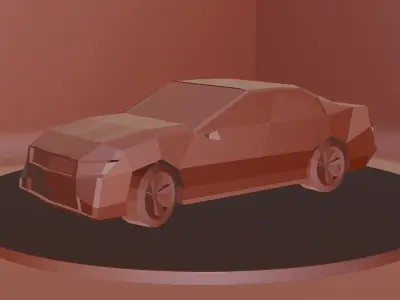 Free Low Poly Sports Car Free low-poly 3D model
