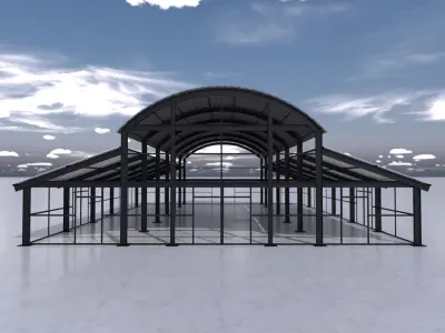 3D Model of Metal Structure Frame MK4 Low-poly 3D model