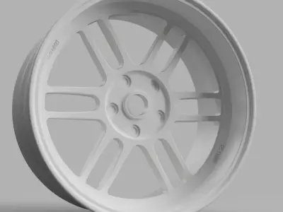 52mm RC 12MM HEX Wheels Enkei RPF1 with and without tires 3D print model
