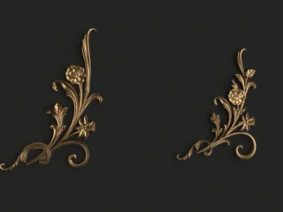 Classic decor ornament v-02 3D model 3D model