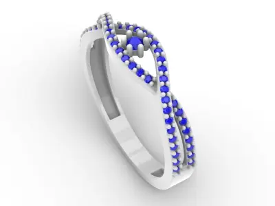 Jewelry Diamond Ring Model RG49 Free 3D print model