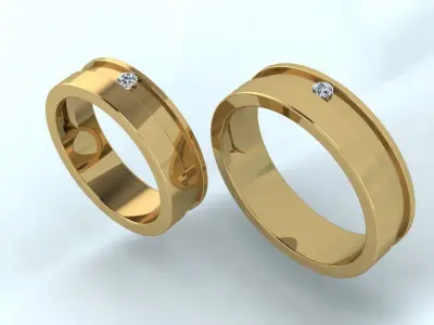Wedding ring luxury 3D print model
