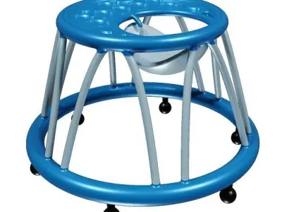 Classic Baby Walker Low-poly 3D model