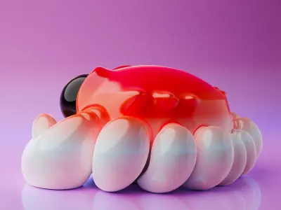 Crab flower pot or cute figurine 3D print model