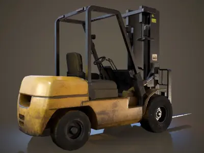 Forklift Truck Low-poly 3D model