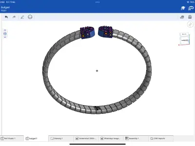 Bulgari sarpring bracelet CAD file 3D print model