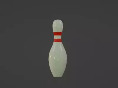 Bowling Pin Low-poly 3D model