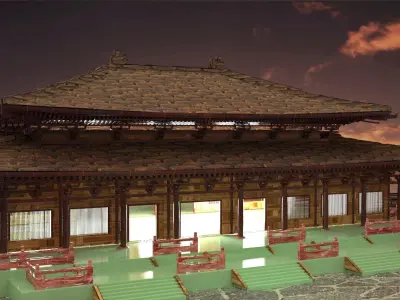 Chinese palace  3D model purchase