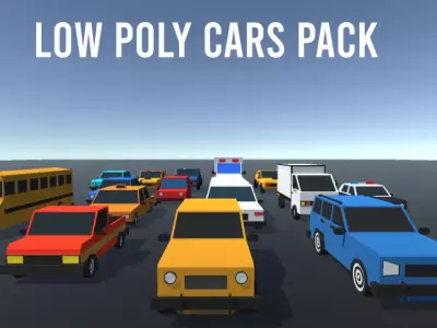Low Poly Cars Pack Low-poly 3D model
