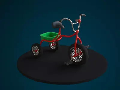 Children Bicycle Free low-poly 3D model