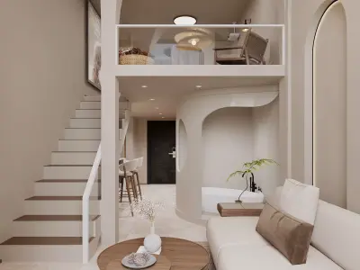 Modern apartment interior 3D model