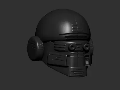 helmet high poly sculpt 3d printable ver 7 3D model 3D model 46