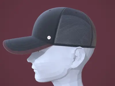 Baseball Cap Low-poly 3D model