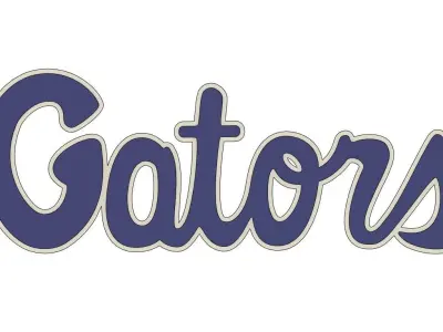 gators wall logo Free 3D model