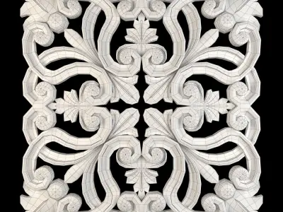 Decorative Wall Rosettes 03 3D model