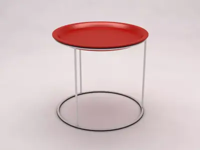SIDE TABLE---Plate and tripod rods 3D model