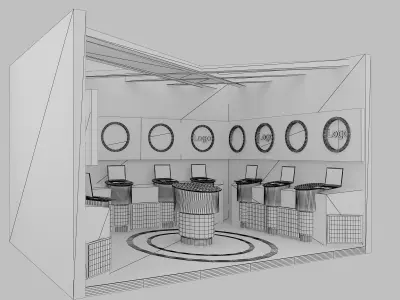  Booth Exhibition Stand a14b 3D model
