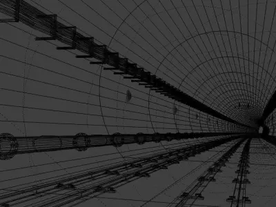 Tunel train tunnel 3D model