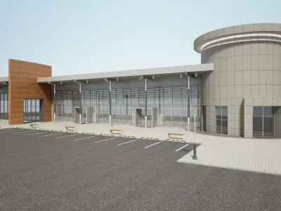 Car Showroom 3D model