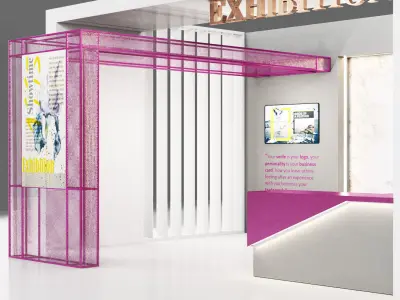 Booth02- exhibition N2 Low-poly 3D model