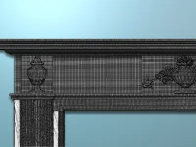 Georgian style fireplaces series No4 3D model