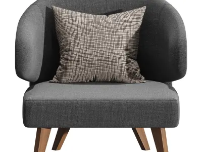 Aston Gray Chair 3D model