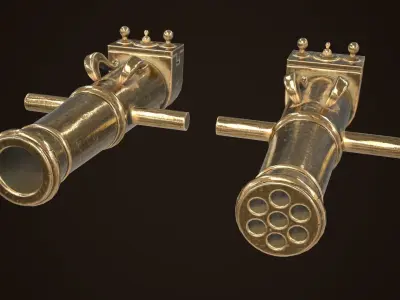 Cannon Low-poly 3D model