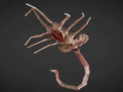 Alien spider Low-poly 3D model