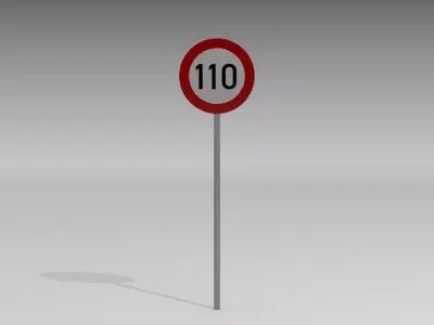110 Speed limit sign 3D model