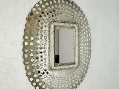 Peacock Honeycomb Mirror 3D model