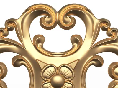 Rosette Carved Decoration CNC 024 Low-poly 3D model