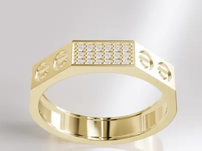 Jewelry Diamond Ring Model RG18 Free 3D print model