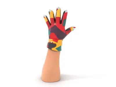Colorful Glove with Straps Model Pack Low-poly 3D model