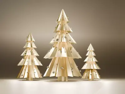 Abstract Christmas Tree Geometric Bold 3D model